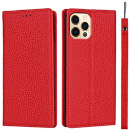 Skórzane etui do iPhone 13 Pro, ERBORD Grain Leather, czerwone