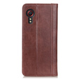 Etui do Samsung Galaxy Xcover 7, Wallet Litchi Leather, brązowe