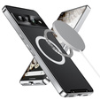 Etui z ochroną aparatu do Google Pixel 8 Pro, CamShield MagSafe, przezroczyste / srebrne