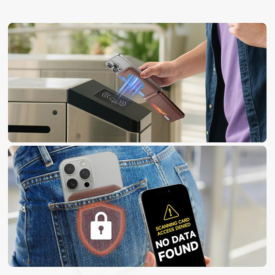 Magnetyczny portfel z funkcją lokalizacji, NFC i podstawką do iPhone 16 Pro