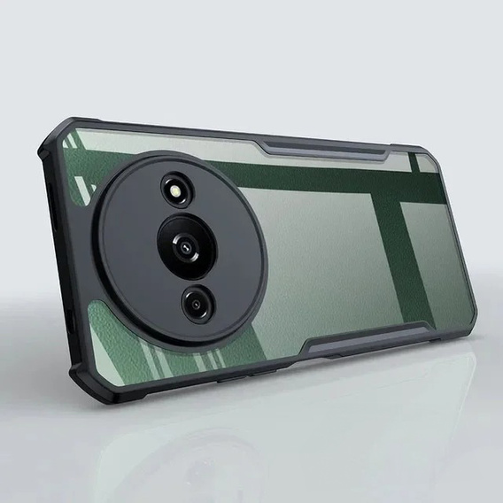 Etui do Xiaomi Redmi A3, z blaszką magnetyczne, przezroczyste / czarne