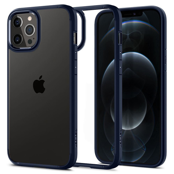 Etui Spigen do iPhone 12/12 Pro, Ultra Hybrid, Navy Blue, granatowe