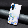 Etui z klapką do Samsung Galaxy A55 5G, Wallet, Butterfly & Flowers białe