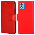 Etui z klapką do TCL 305i, PU Leather Wallet Case, czerwone