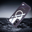 Etui do Samsung Galaxy S25 Edge, Shockproof, ze szkłem, do MagSafe, fioletowe