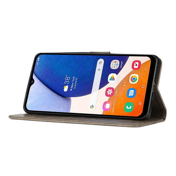 Etui z klapką do Samsung Galaxy A14 4G/5G, Butterfly, szare