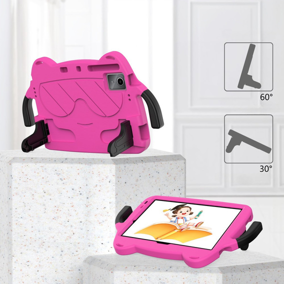 Etui dla dzieci do Xiaomi Redmi Pad SE 11" / Huawei MatePad 11 2021 / DOOGEE T30 Pro / Lenovo Tab M11, dziecięce z uchwytem, różowe