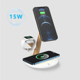 Ładowarka indukcyjna do iPhone Apple Watch AirPods, Tree Branch, biała