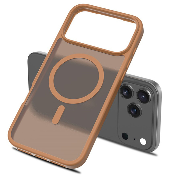 Etui Matt Case do iPhone 17 Pro Max, do MagSafe, półprzezroczyste brązowe