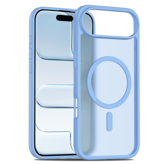 Etui Matt Case do iPhone 17 Air, do MagSafe, półprzezroczyste niebieskie