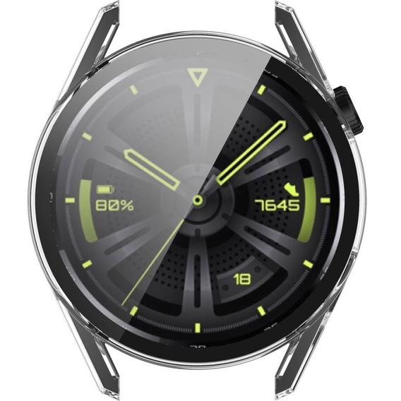 2w1 Etui + Szkło hartowane do Huawei Watch GT 3 46mm, Przezroczyste