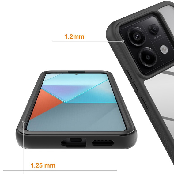 Etui do Xiaomi Redmi Note 13 Pro 5G, Shockproof, z folią, czarne