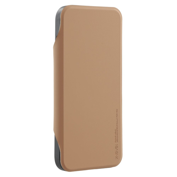 Etui z klapką do iPhone 16 Pro Max z MagSafe, odczepianymi pleckami, kieszonką na kartę i podstawką – brązowe