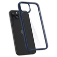 Etui Spigen do iPhone 15, Ultra Hybrid, Przezroczyste / Niebieskie