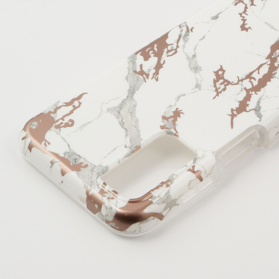 Etui do Samsung Galaxy A14 4G/5G, Suritch Full Body Marble, białe