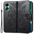 Etui z klapką do Oppo A38 4G / Oppo A18 4G, Butterfly, czarne