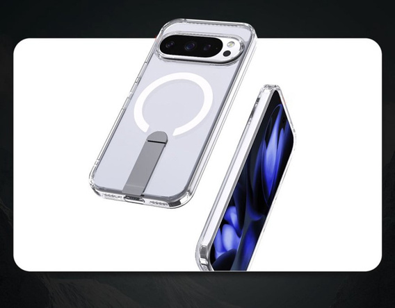 Etui Fusion Hybrid do Google Pixel 10 Pro XL, do MagSafe, z podstawką, przezroczyste