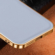 Etui do iPhone 14, Cowhide Leather, szare