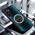 Etui do Samsung Galaxy M35, z blaszką magnetyczne, przezroczyste / czarne