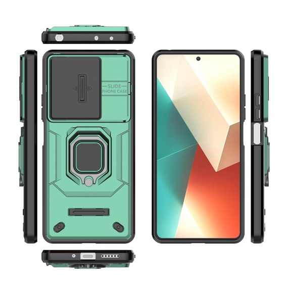 Etui KickStand Camera Lens do Xiaomi Redmi Note 13 5G, zielone