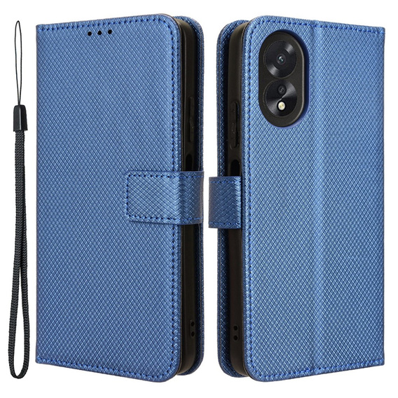 Etui z klapką do Oppo A38 4G / Oppo A18 4G, Wallet Smart Magnet, niebieskie