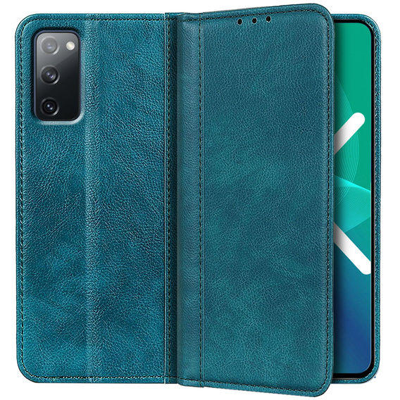 Etui do Samsung Galaxy S20 FE, Wallet Litchi Leather, zielone