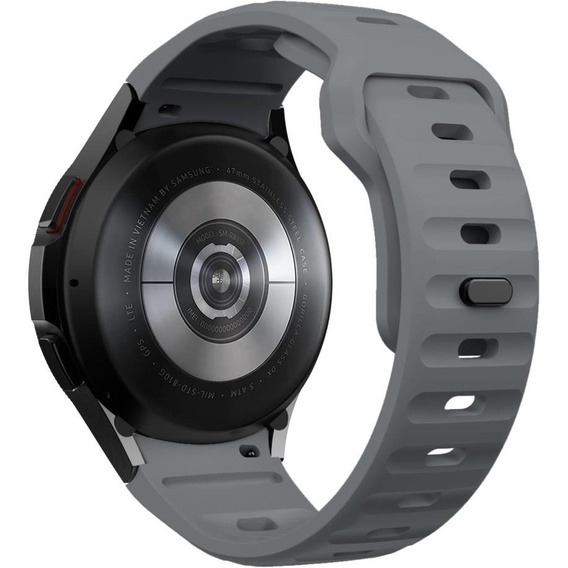 Pasek Silikonowy do Samsung Galaxy Watch 4/5/6, Ciemny Szary
