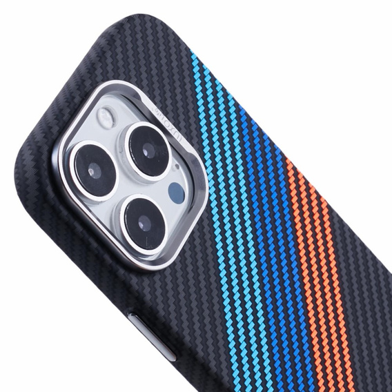 Etui do iPhone 16 Pro, Carbon Fiber MagSafe, granatowe
