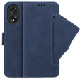 Etui z klapką do Oppo A38 4G / Oppo A18 4G, Card Slot, niebieskie