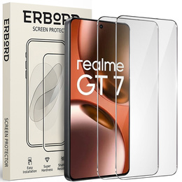 2x Szkło Hartowane ERBORD 9H Hard Glass do Realme GT 7 / 7T – codzienna ochrona w eleganckim wydaniu