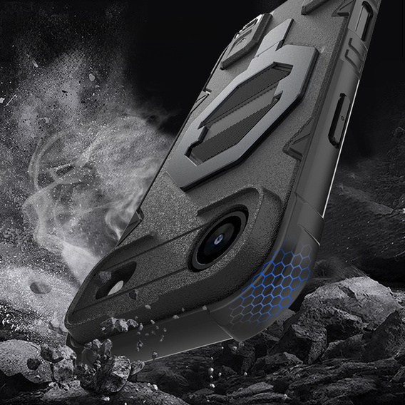 Etui do iPhone 17 Air, do MagSafe, pancerne z podstawką, czarne