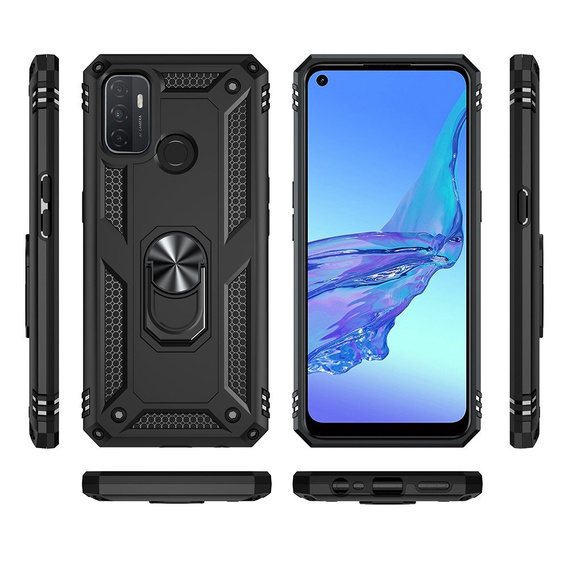 Etui pancerne do Oppo A53 / Oppo A53s / A32 4G, Nox Case Ring, czarne