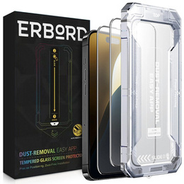 2x Szkło Hartowane ERBORD Easy App Full Screen Protector do iPhone 17 Pro Max