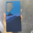 Etui do Samsung Galaxy S23 Ultra, Carbon Fiber MagSafe, niebieskie / granatowe