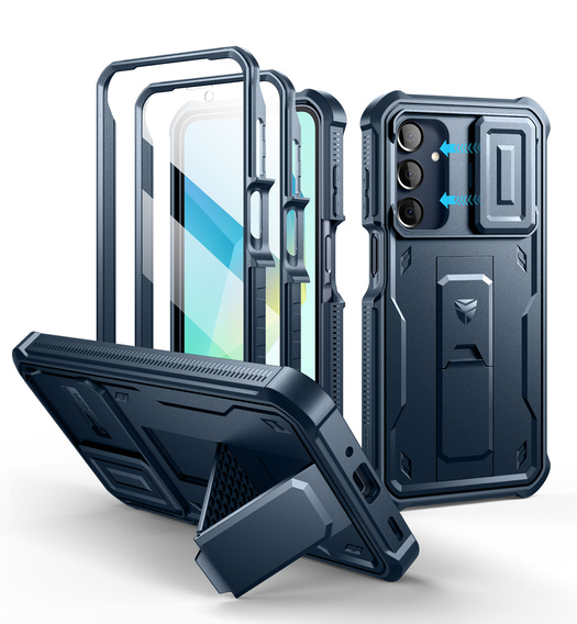 Etui pancerne do Samsung Galaxy A16 / A16 5G, Dexnor Full Body (Two Frames), granatowe