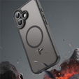 Etui do iPhone 17, do MagSafe, z ochroną aparatu, przydymione z czarną ramką