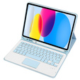 Etui z klawiaturą do iPad 11" 2025 A16 (11 gen.) / iPad 10.9" 2022 (10 gen.), TouchPad Pen Slot, niebieskie