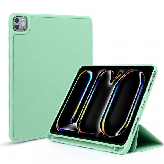 Etui do iPad Pro 13" 2024 (7 gen.), Smartcase z miejscem na rysik, zielone