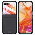 Etui do Motorola Razr 50 Ultra, PC Case, ze szkłem, czarne