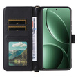 Etui z klapką do Xiaomi Poco F7 Pro / F7 Ultra, Crossbody Leather Wallet, czarne