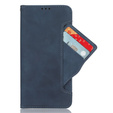 Etui z klapką do Oppo Reno 14F, Card Slot, portfelowe, granatowe