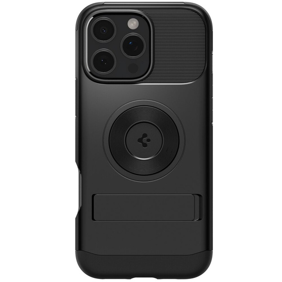Etui Spigen do iPhone 16 Pro Slim Armor MagSafe, Czarne + Szkło Hartowane 9H