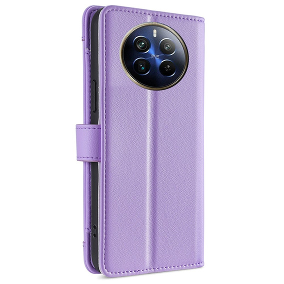 Etui z klapką do Realme 12 Pro 5G / 12 Pro+ 5G, Wallet Zipper Pocket, fioletowe