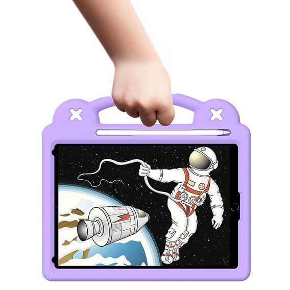 Etui do iPad 10.2" 2021/2020/2019 (9/8/7 gen.) / Air 10.5" 2019 (3 gen.) , Cute Patterns, z podstawką, Fioletowe