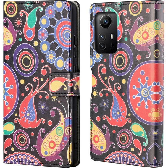 Etui z klapką do Xiaomi Redmi Note 12S, Wallet, Colorful Jellyfish czarne