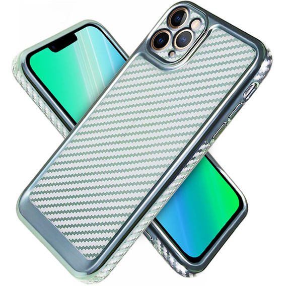 Etui do iPhone 14 Pro Max Carbon Slim Case Obudowa, Niebieskie