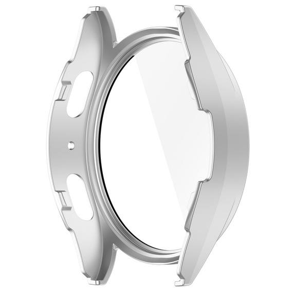 2w1 Etui + Szkło Hartowane do Samsung Galaxy Watch 7 44mm, Srebrne