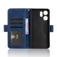 Etui z klapką do Oppo Reno 14F, Card Slot, portfelowe, granatowe