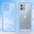 Etui do Motorola Moto G53 5G, Fusion Hybrid, przezroczyste / niebieskie