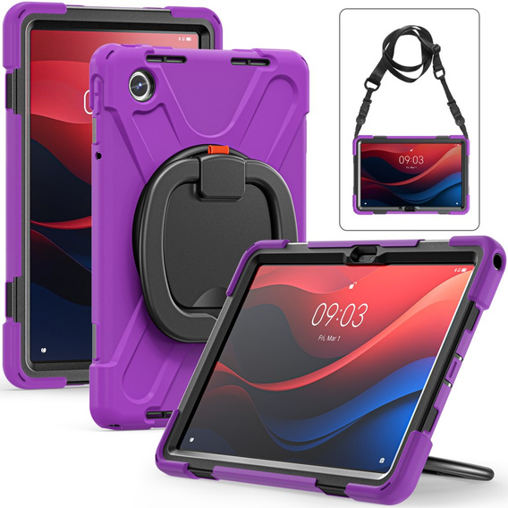 Etui dla dzieci do Lenovo Tab M11, pancerne, fioletowe